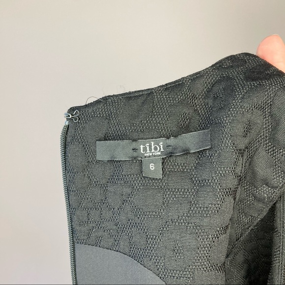Tibi black dress leopard 6 fit n flare 6 - Picture 5 of 5